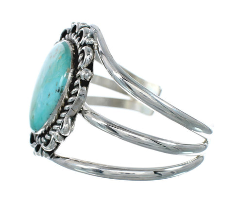 Genuine Navajo Large Turquoise Sterling Silver Cuff Bracelet NN20521